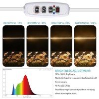 Led Grow Light Strips For Indoor Plants Full Spectrum 3500K 96 Leds Plant Light Bar With 3912H Timer 10 Dimmable Levels For