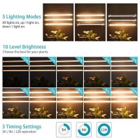 Led Grow Light Strips For Indoor Plants Full Spectrum 3500K 144 Leds Plant Light Bar With 3912H Timer 10 Dimmable Levels For