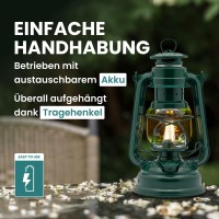 Feuerhand Baby Special 276 Led Lantern - Infinitely Dimmable Lantern For Living Room, Balcony Or Patio - With Warm White Light, Battery And Battery Operation, Olive