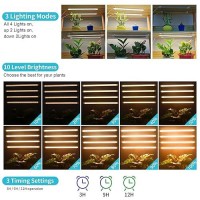 Led Grow Light Strips For Indoor Plants Full Spectrum 3500K 192 Leds Plant Light Bar With 3912H Timer 10 Dimmable Levels For