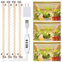 Led Grow Light Strips For Indoor Plants Full Spectrum 3500K 192 Leds Plant Light Bar With 3912H Timer 10 Dimmable Levels For