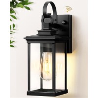 Vianis Outdoor Wall Light Fixtures Black Exterior Wall Lantern Porch Lights For House Antirust Dusk To Dawn Outside Garage Li