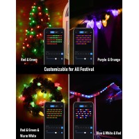 Probro 33Ft Smart Rgb C9 Led Christmas Lights With App Control 20 Modes Waterproof Extendable For Xmas Wedding Halloween D