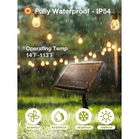 Addlon 104Ft98Ft6 Solar String Lights Outdoor Waterproof With Usb Port Remote Control Solar Patio Lights For Outside Solar