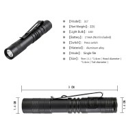 Mviocs 5 Pack Mini Flashlight Small Flashlights Led Powerful High Lumens Tactical Pen Light With Clip,Slim Portable Pocket Compact Torch For Emergency Inspection Aaa Battery Water-Resistant