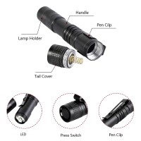 Mviocs 5 Pack Mini Flashlight Small Flashlights Led Powerful High Lumens Tactical Pen Light With Clip,Slim Portable Pocket Compact Torch For Emergency Inspection Aaa Battery Water-Resistant