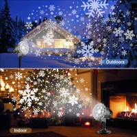 Snowflake Projector Lights Outdoor,9Watts Super Brighter,Snowfall Lamp Night Light Projection,Led Christmas Projector Lights Waterproof For Xmas,New Year, Holiday,Halloween Decorations