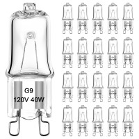 G9 Bulb, 20 Pack G9 Halogen Light Bulbs 2 Pin Base Jc Type, 120V T4 Bi-Pin 40W Xenon Small Light Bulb For Chandeliers, Pendants, Cabinet Lights, Bathroom Light Bulbs, Warm White 2700K, Dimmable