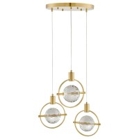 Hollywood Circle 3 Light Pendant, Integrated Led, Dimmable, Gold(D0102Hgentw)