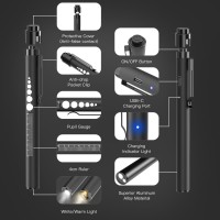 Cosoos 2 Rechargeable Pen Lights With Pupil Gauge Ruler Mini Led Penlights For Nurses Doctor Warmwhite Light With Clip Usb