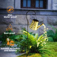 Qdomodoo Solar Watering Can,Watering Can Solar Lights Outdoor Garden Decorative,Watering Can Lights Solar Powered,Solar Watering Can With Cascading Lights For Mom'S Birthday Gifts