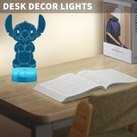 Jmmfidy Stitch Night Lights Stitch Gifts Childrens Room Decoration Christmas Gifts Childrens Day Gift 3D Led Intelligent Re