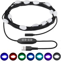 Anpro Camping String Light, 20.5Ft Ultra Long String With 12Leds, 7 Light Colors, Usb Powered Light With Adjustable Brightness And 5 Light Modes, Ipx4 Waterproof For Outdoors, Decorations, Camping