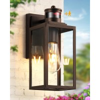 Vianis Motion Sensor Outdoor Wall Lights Oilrubbed Bronze Dawn To Dusk Exterior Garage Light Fixtures Aluminum Outside Porch