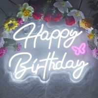 Birthday Sign With 5 Mode Dimmer Happy Birthday Neon Sign Neon Happy Birthday Sign For Backdrop Happy Birthday Light Up Sign Led