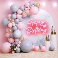 Happy Birthday Sign Pink Color Happy Birthday Neon Sign Neon Happy Birthday Sign For Backdrop Happy Birthday Light Up Sign Led N