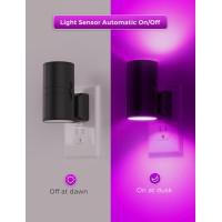 2 Pack Halloween Purple Night Light Lohas Night Light Plug In With Light Sensor Adjustable Brightness Dimmable Night Lights