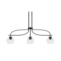 Cavella 3 Light Island Light Shown In Matte Black Finish With 5.75