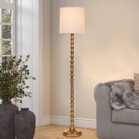 Euo 645 Gold Floor Lamp For Living Room Gold Bamboo Floor Lamps For Bedroom Tall Skinny Lamp For Home Decor Mid Century An