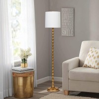 Euo 645 Gold Floor Lamp For Living Room Gold Bamboo Floor Lamps For Bedroom Tall Skinny Lamp For Home Decor Mid Century An