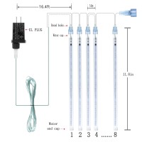 Kwaiffeo Halloween, Meteor Shower Lights For Halloween Decorations Christmas Party St. Patrick'S Day, Ul Plug, Green Christmas Lights