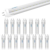 Luminosum T8/T10/T12 4 Foot Led Light Tube 20W 48 Inch, 40W Equivalent, Daylight 5000K, Clear Cover, Dual-End Powered, Ballast Bypass Retrofit, Etl Listed, 16-Pack