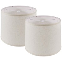 Lamp Shades Set Of 2 11X 13X 10 Large Beige Lampshades Drum Lampshade For Table Lamps Floor Lamp Natural Linen Fabric R