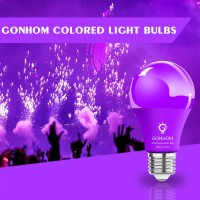 Gonhom 8 Pack A19 Led Purple Light Bulb9W Purple Lights Equivalent 100W Colored Light Bulbse26 Base Purple Led Lights For Hall