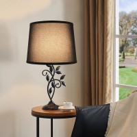 Lamp Shades Set Of 2 11X13X10 Large Black Lampshades Drum Lampshade For Table Lamps Floor Lamp Natural Linen Fabric Rep