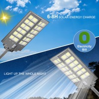 Jadisi 8Pack Solar Parking Lot Lights 14400W Solar Street Light 1440000Lm Dusk To Dawn Street Lights Solar Powered Ip67 Waterp