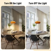 Qepeety Mid Century Modern Pendant Lights 1-Light Orange Glass Ceiling Pendant Lamps Retro Sliver Small Pendant Lighting For Bedroom Living Room Dining Room