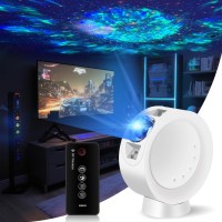 Kivotac Star Galaxy Projector,Led Colorful Starry Projection Lamp With Remote Control,Time Setting And Adjustable Brightness Nebula Galaxy Lighting For Bedroompartyhometheater(White)