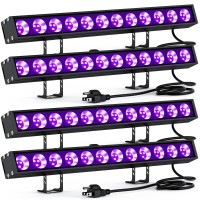 40W Led Black Light Bar Hway Black Lights For Glow Party Blacklight With Plug Each Light Up 484 Sqft Area Glow Light For Hallow