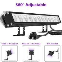 40W Led Black Light Bar Hway Black Lights For Glow Party Blacklight With Plug Each Light Up 484 Sqft Area Glow Light For Hallow