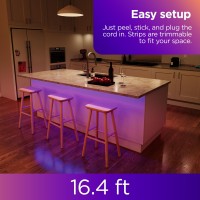 Roku Smart Led Light Strip 164Ft Color Options With Adjustable Brightness Temperature Peel Stick Wifi Smart Strip Ligh