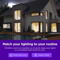 Roku Smart Led Light Strip 164Ft Color Options With Adjustable Brightness Temperature Peel Stick Wifi Smart Strip Ligh