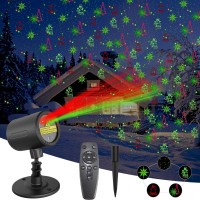 Zbpp Christmas Light Projector Outdoor Christmas Pattern Holiday Projector Remote Control Ip65 Waterproof Landscape Decoration Applicable Wall Garden House Christmas Night Party Favours