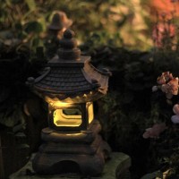 Blogiiup Solar Pagoda Lantern Outdoor Lights Japanese Style Lantern Garden Ornament For Patio Decorations (Style 3)