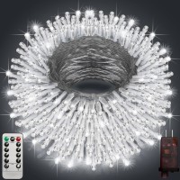 393Ft Outdoor Christmas Lights 1200 Led Christmas Lights With 8 Modes Waterproof Led String Lights Plug In Christmas Decorations Outdoor Indoor For Holidays Party Wedding Xmas Home Decor Cool White