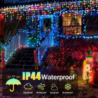 Qhlxjyy 100 Ft Christmas Lights Outdoor Decorations 900 Led 8 Lighting Modes With Timer Memory Waterproof Fairy String Light With 150 Drops Christmas Light For Party Holiday Wedding Decor Multicolor