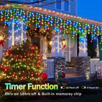 Qhlxjyy 100 Ft Christmas Lights Outdoor Decorations 900 Led 8 Lighting Modes With Timer Memory Waterproof Fairy String Light With 150 Drops Christmas Light For Party Holiday Wedding Decor Multicolor