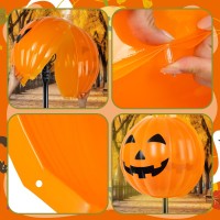 Retisee Halloween Pumpkin Post Light Cover Jack O Lantern Lamp Shade 20 D X 22 H Pumpkin Lamp Shade Plastic Pumpkin Light Sh