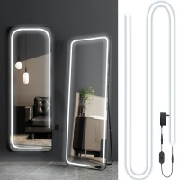 Led Vanity Mirror Lights 132Ft 6000K Body Mirror Lights Stick On Mirror Lights With Ac Adapter Touch Control Makeup Lighting