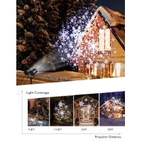 Christmas Double Head Snowflake Projection Lights, Zbpp Outdoor Led Christmas Lights Ip65 Waterproof,Rotating Snow Lamp Brighter Led Landscape For Xmas Holiday Party Decoration