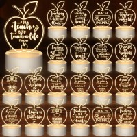 Thyle 20 Pcs Teacher Appreciation Gifts Bulk Engraved Night Light Teacher Back To School Gifts From Students Inspirational Gifts