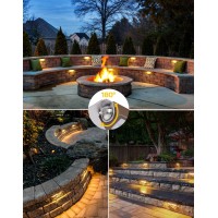 Kialush 10 Pack 7 Inch Landscape Lighting 25W Hardscape Step Lights 12V36V Acdc Low Voltage Outdoor Step Lights Retaining