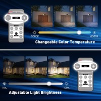 Alusso Lighting Led Motion Sensor Flood Lights With Remote 25W 2000Lm Bri 30006500K Adjustable Security Outdoor Lights Ip65