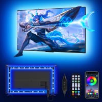 Daymeet Led Lights For Tv 45-60 Inch Tv Behind Lighting, 13.1Ft Tv Led Backlight Tv Led Light Strip, Usb Powered Rgb Led Tv Lights Behind With Remote, Music Sync Bluetooth App Control For Bedroom