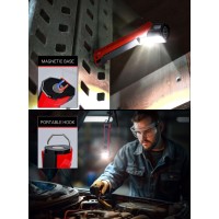 Anhay Rechargeable Work Light 1200 Lumens Magnetic Work Light With 160 Rotating Swivel Head Led Work Light 6 Lighting Modes M