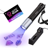 Let'S Resin Uv Light For Resin Curing, Portable Mini 365Nm Uv Flashlight Black Light, Quick Cure Led Waterproof Uv Lamp Rechargeable For Resin Molds, Pet Urine, Dry Stains, Bed Bug